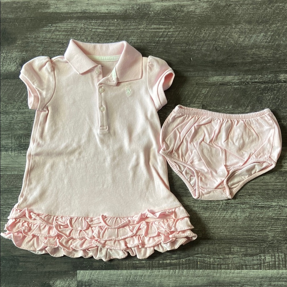 Ralph Lauren Pink Kids Casual Dress Set